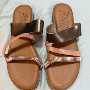 Blowfish Women's Sandals in Bronze and Peach